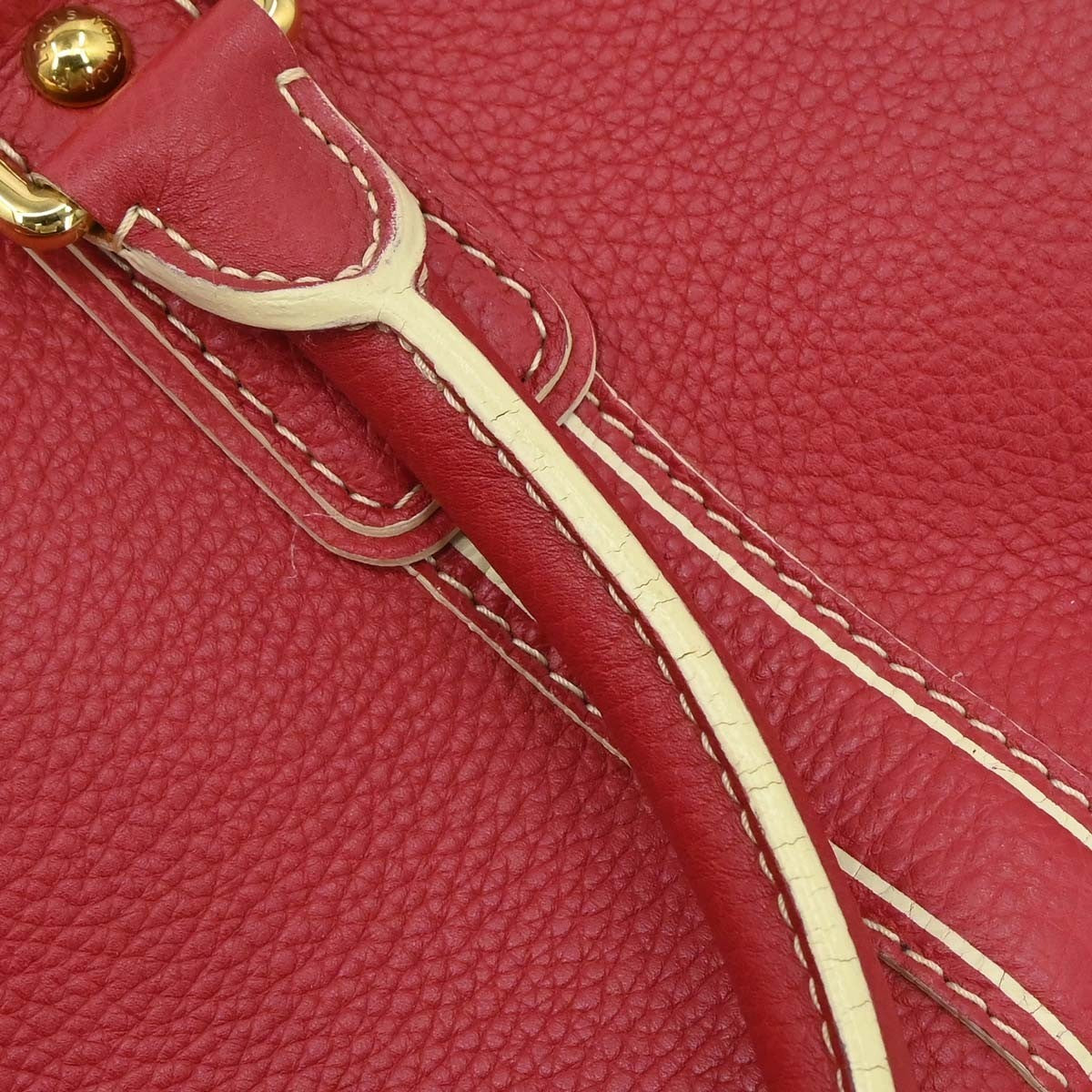 Louis Vuitton Carryall Leather, Red, Leather, Travel Bag