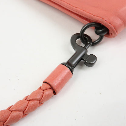 Bottega Veneta Shoulder Intrecciato Nappa, Pink, Leather, Shoulder Bag
