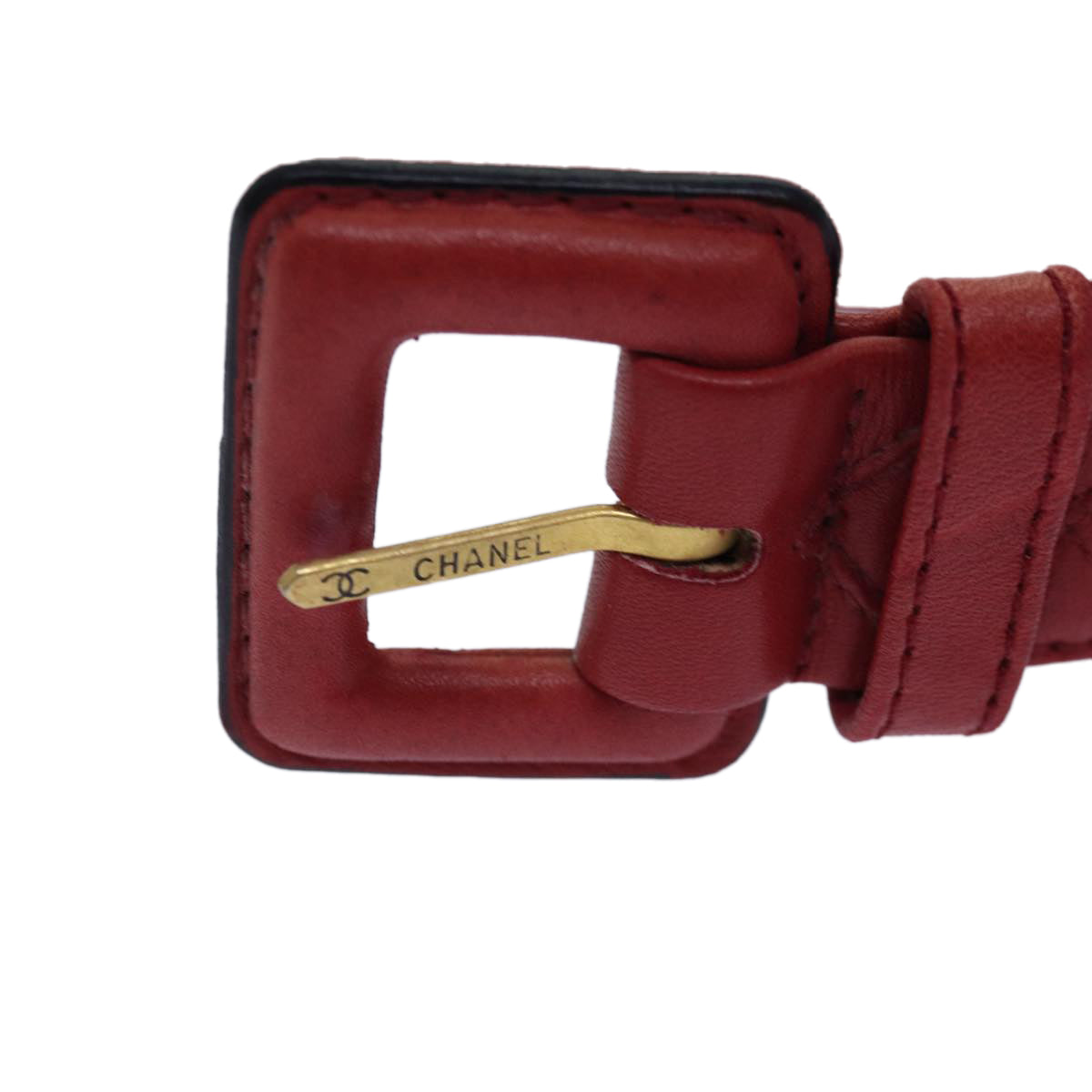 Chanel Bicolore, Red, Leather, belt