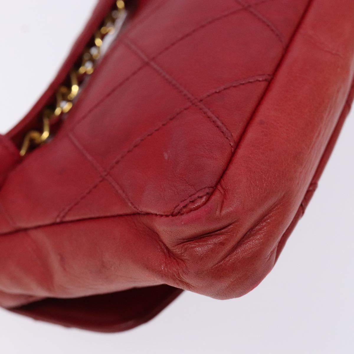 Chanel Bag belt, Red, Leather, clutch