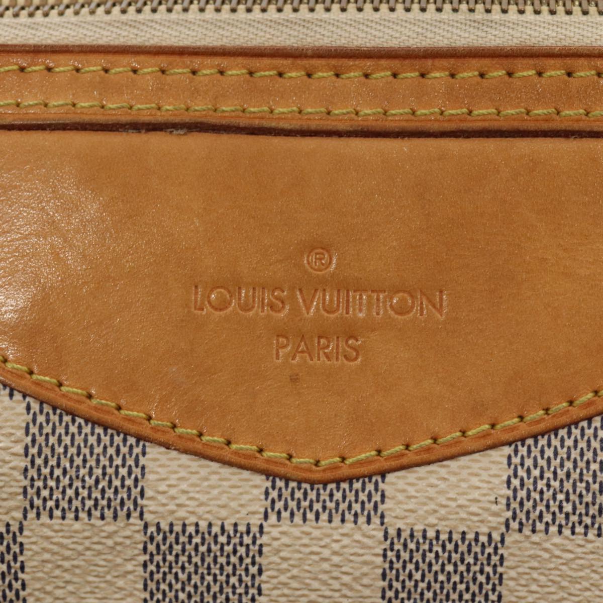 Louis Vuitton Siracusa, White, Canvas, shoulder