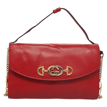 Gucci Zumi, Red, Leather, shoulder