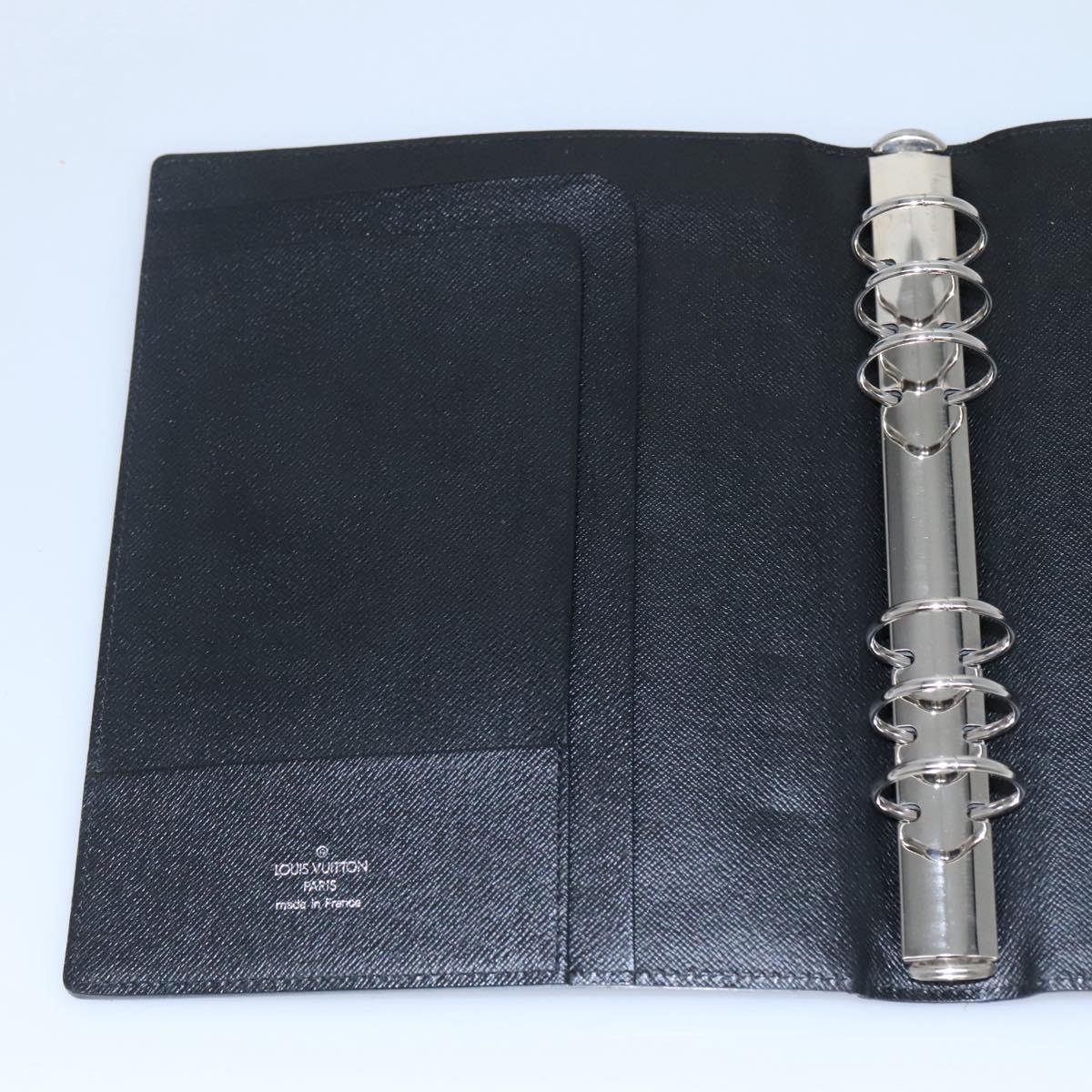 Louis Vuitton Agenda cover, Black, Leather, wallet