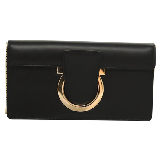 Salvatore Ferragamo Thalia, Black, Leather, shoulder