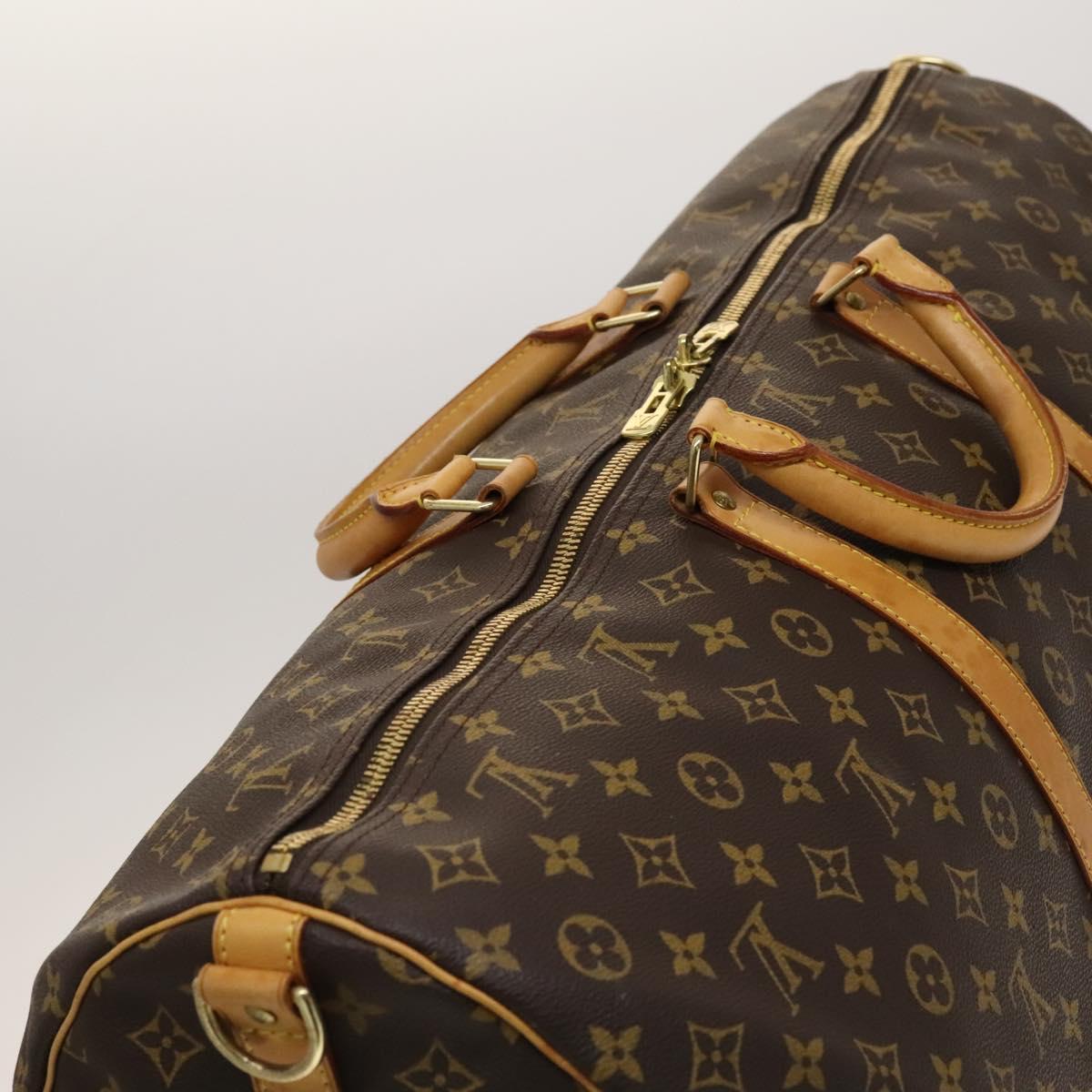 Louis Vuitton Keepall Bandoulière 60, Brown, Canvas, travel