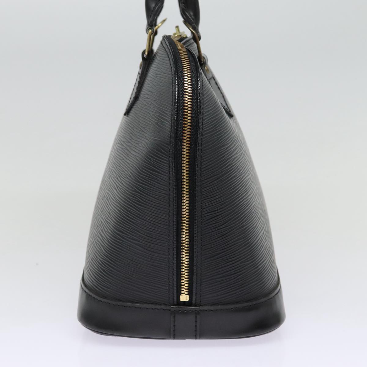 Louis Vuitton Alma, Black, Leather, handbag