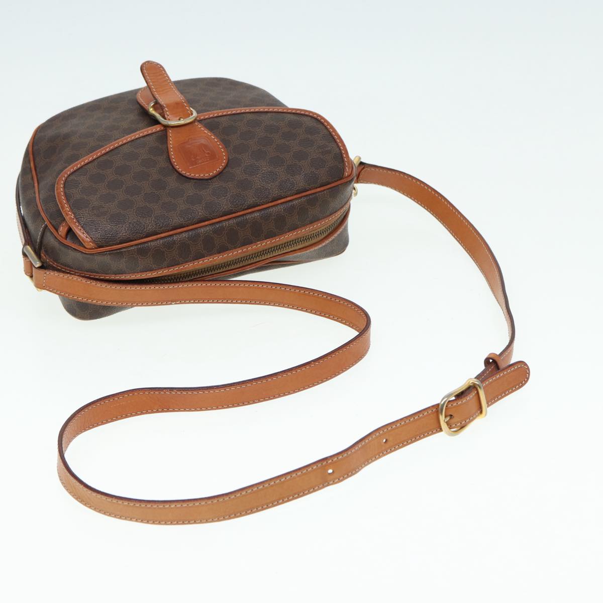 Céline Macadam, Brown, Canvas, shoulder