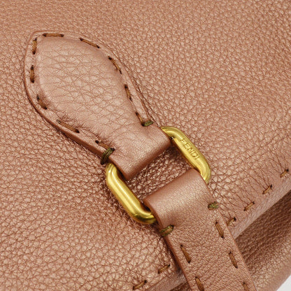 Fendi Selleria Handle Leather, Pink, Leather, Handbag