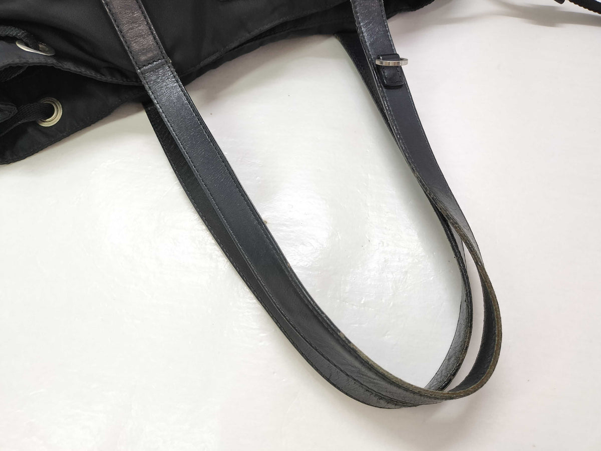 Prada Tessuto Pocket Tote Nylon, Black, Nylon, Tote Bag