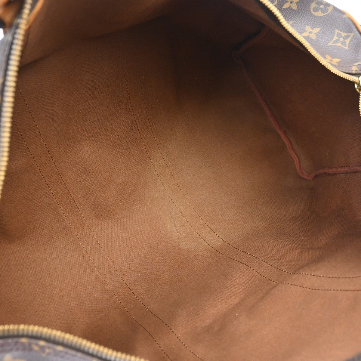 Louis Vuitton Keepall Monogram, Brown, Canvas, Travel Bag