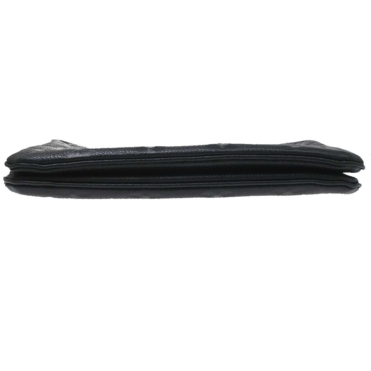 Louis Vuitton Double Zip Pochette Monogram Empreinte Leather, Black, Leather, Clutch