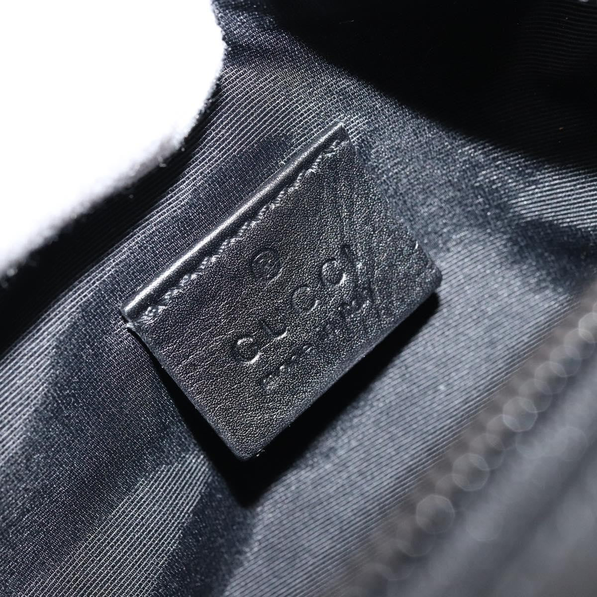 Gucci Zip Pouch GG Coated Canvas, Black, Canvas, Clutch