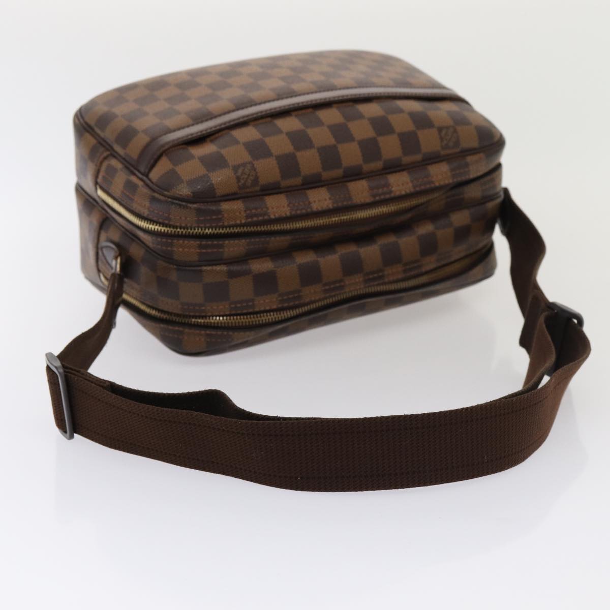 Louis Vuitton Reporter, Brown, Canvas, shoulder