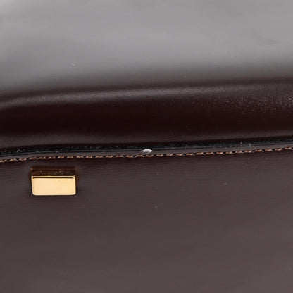 Céline Logo du cercle, Brown, Leather, handbag