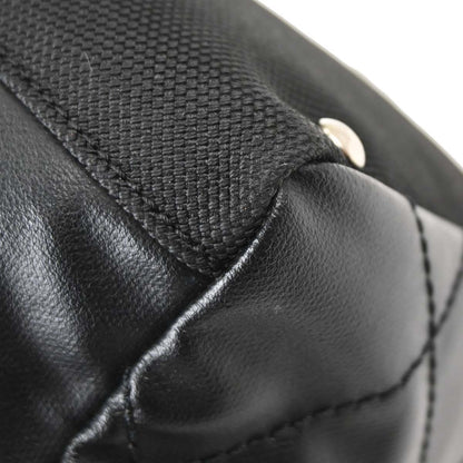 Chanel Biarritz Tote Quilted Coated Canvas, Black, Canvas, Tote Bag