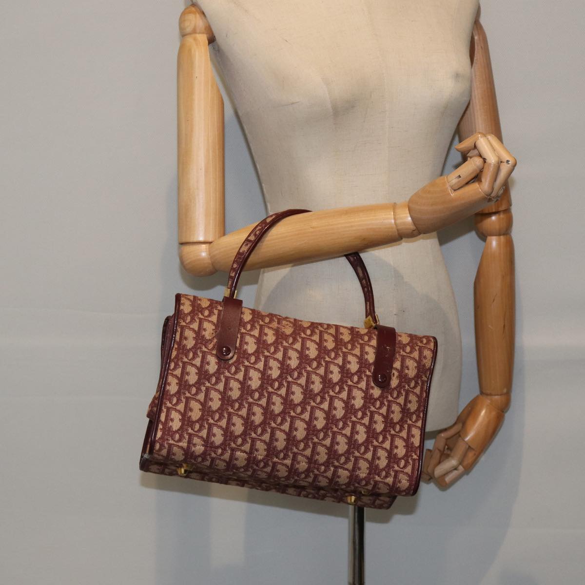 Dior Trotter, Red, Canvas, handbag