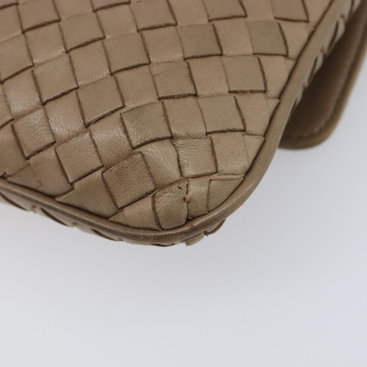 Bottega Veneta Tassel Flap Intrecciato Nappa, Beige, Leather, Crossbody Bag