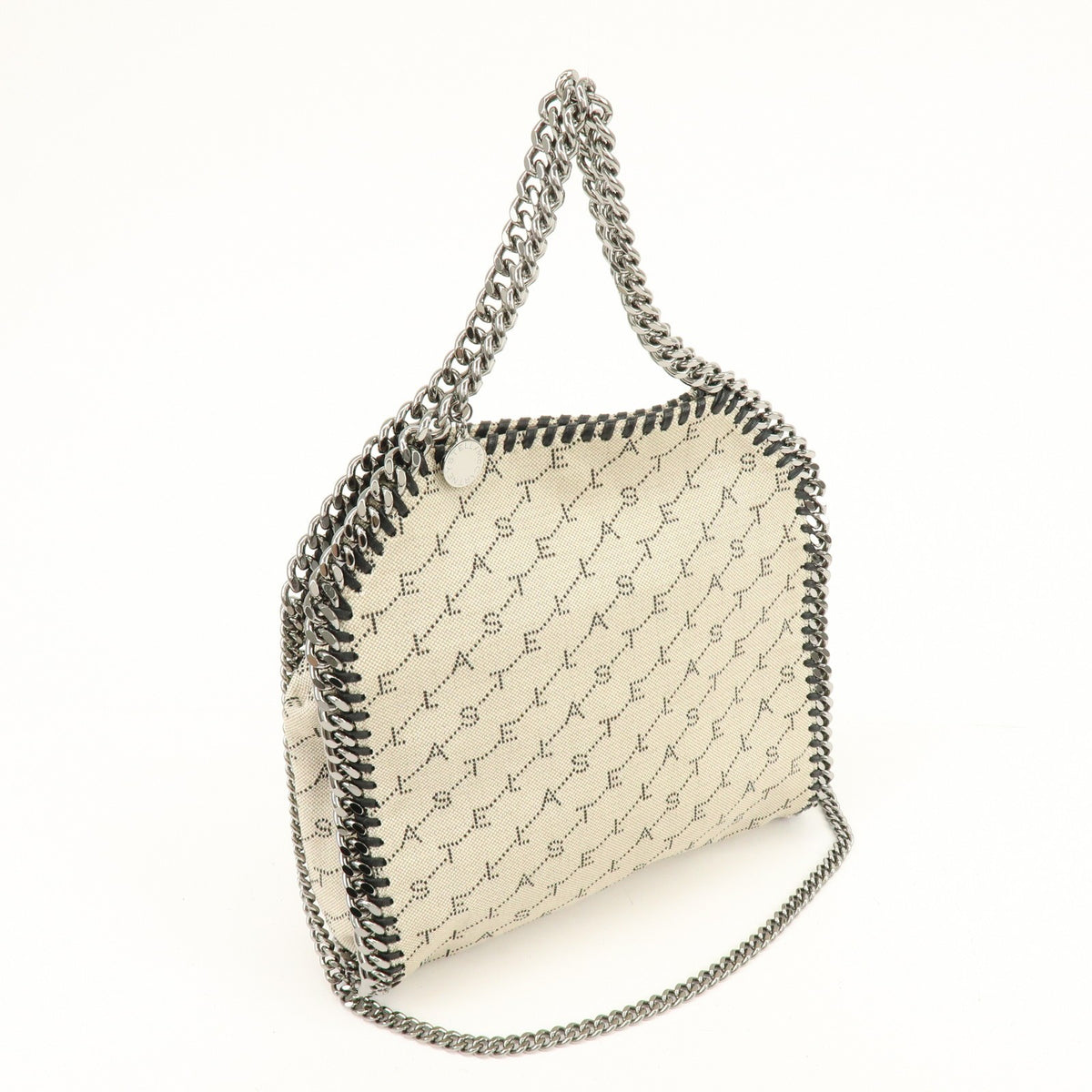 Stella McCartney Falabella Faux Leather, Beige, Canvas, Tote Bag