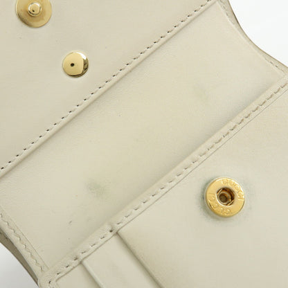Gucci Sylvie Compact Leather, Beige, Leather, Wallet