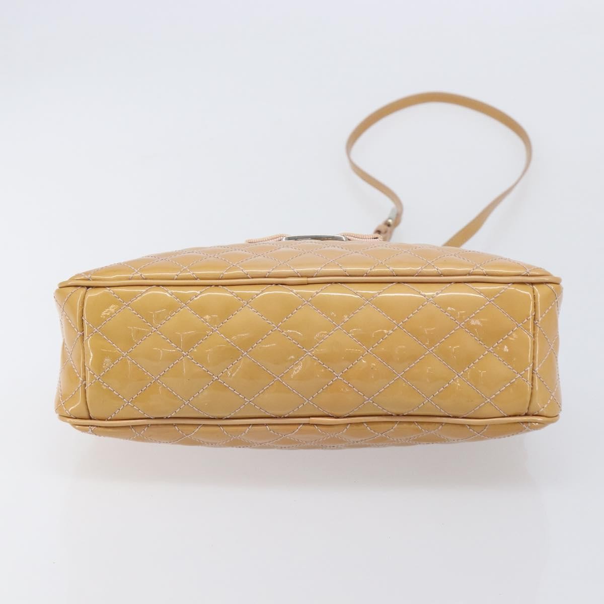 Salvatore Ferragamo Vala Patent Leather, Beige, Patent Leather, Shoulder Bag