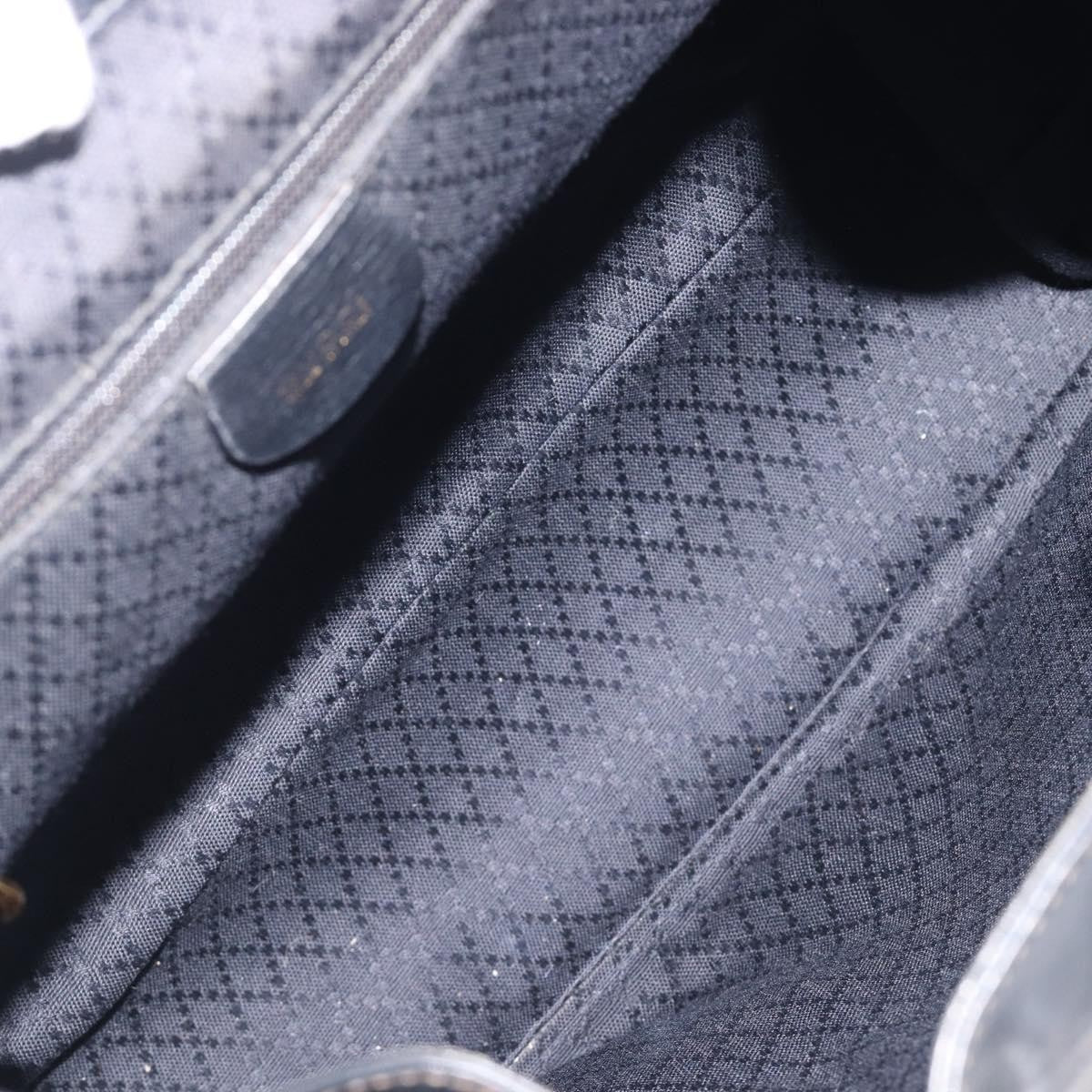 Gucci Vintage Bamboo Leather, Black, Leather, Backpack