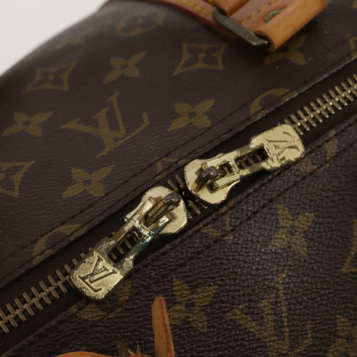 Louis Vuitton Keepall Monogram, Brown, Canvas, Travel Bag
