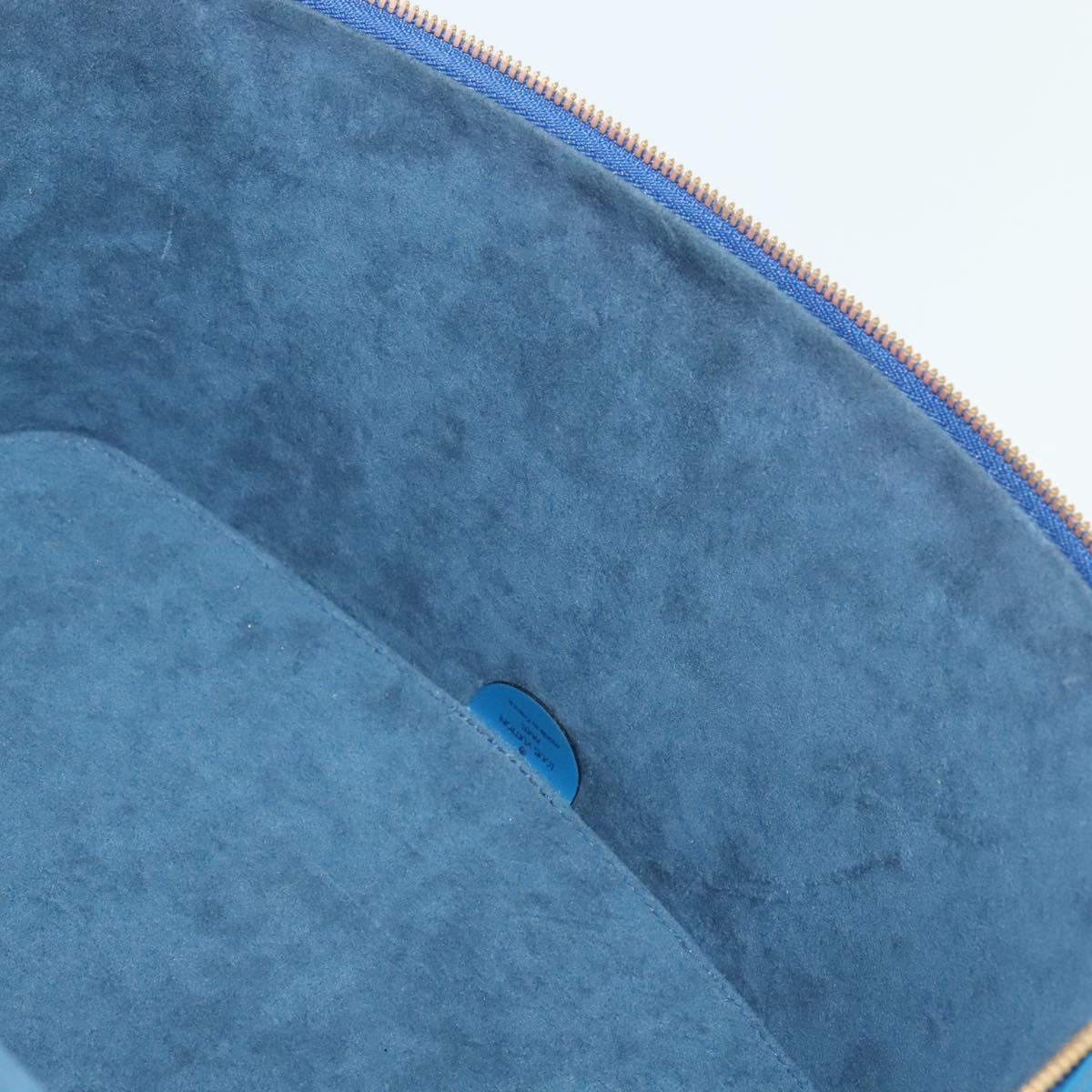 Louis Vuitton Nice, Blue, Leather, handbag