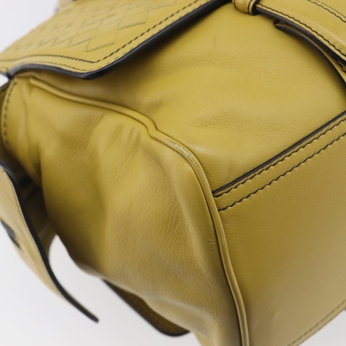 Bottega Veneta Monaco Nappa Leather With Intrecciato Detail, Yellow, Leather, Handbag