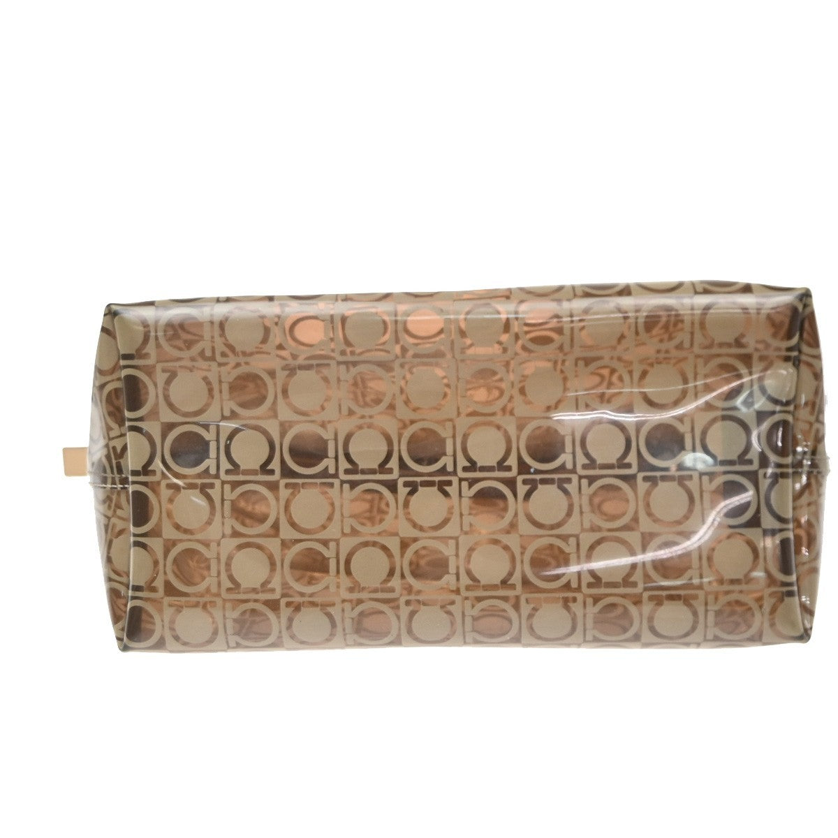 Salvatore Ferragamo Gancini PVC Leather, Brown, PVC, Shoulder Bag