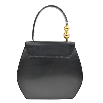 Celine Vintage Leather, Black, Leather, Shoulder Bag