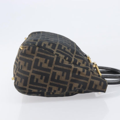 Fendi Vintage FF Handle Zucca Canvas, Brown, Canvas, Tote Bag