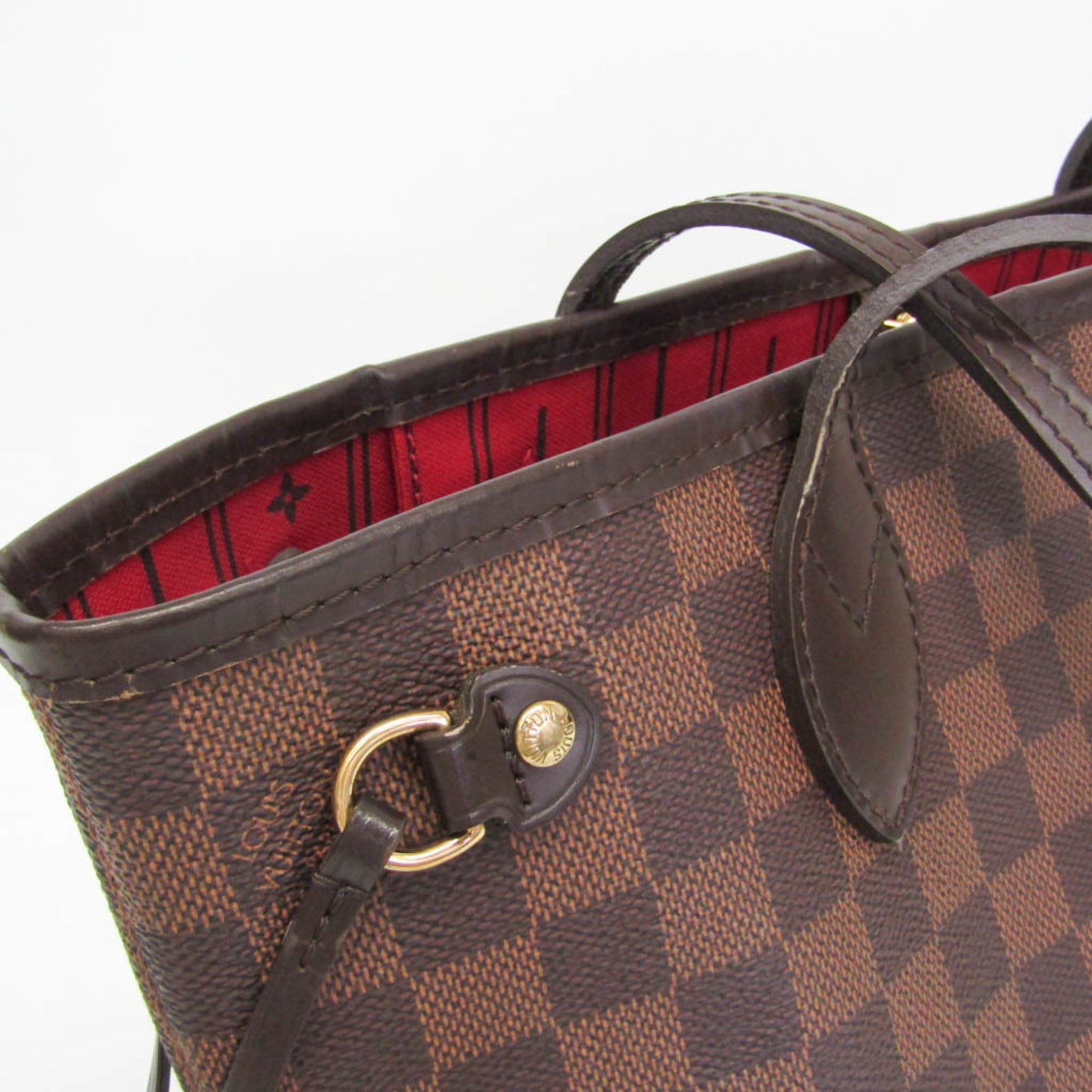 Louis Vuitton Neverfull Damier, Brown, Canvas, Tote Bag