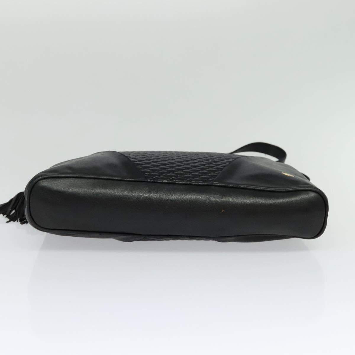 Bally Vintage Quilted leather, Black, Leather, Shoulder Bag