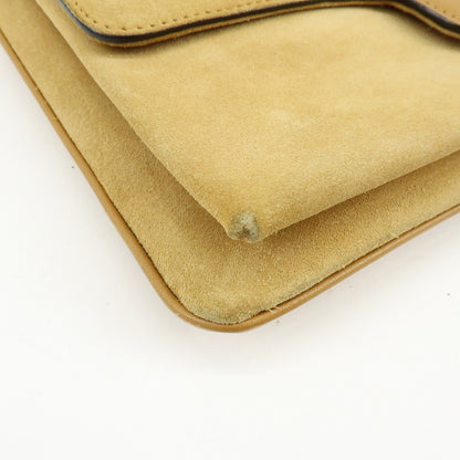 Gucci Arli Suede with Leather, Beige, Suede, Shoulder Bag