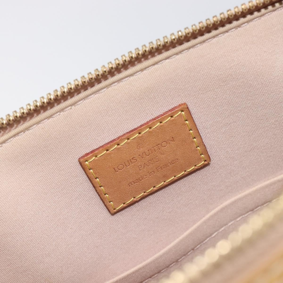 Louis Vuitton Alma Monogram Vernis, Beige, Patent Leather, Handbag