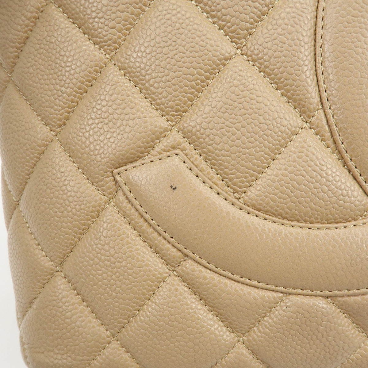 Chanel Medallion Quilted Lambskin, Beige, Leather, Tote Bag