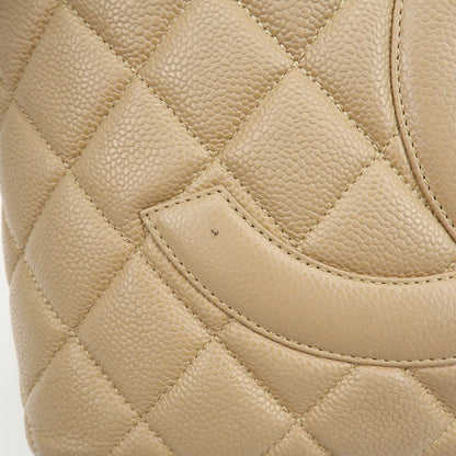 Chanel Medallion Quilted Lambskin, Beige, Leather, Tote Bag