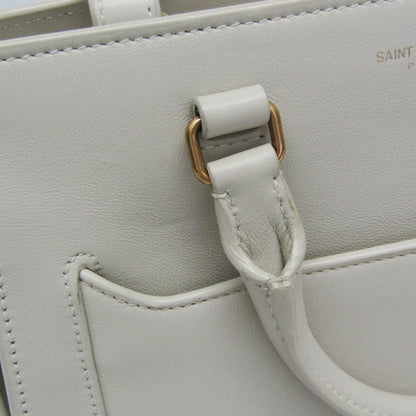 Saint Laurent East Side Smooth Leather, White, Leather, Tote Bag
