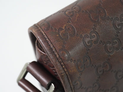 Gucci Flap Messenger Bag (Outlet) Guccissima Leather, Brown, Leather, Shoulder Bag