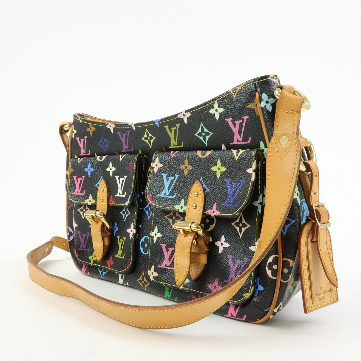 Louis Vuitton Lodge Monogram Multicolor, Black, Canvas, Handbag