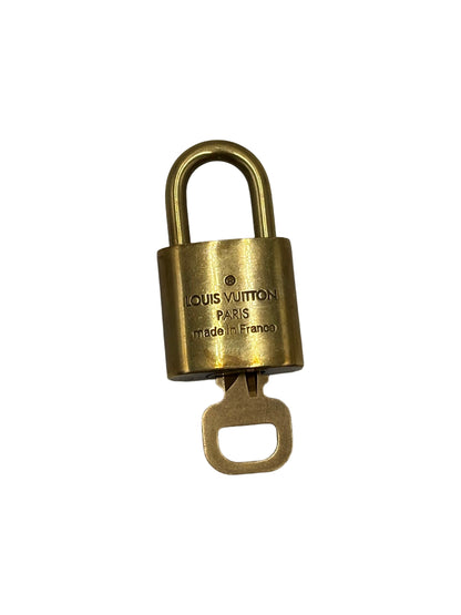 Louis Vuitton Padlock and Key Logo Metal, Gold, Metal, Charm