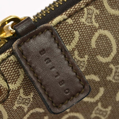 Celine Macadam Canvas, Brown, Canvas, Shoulder Bag