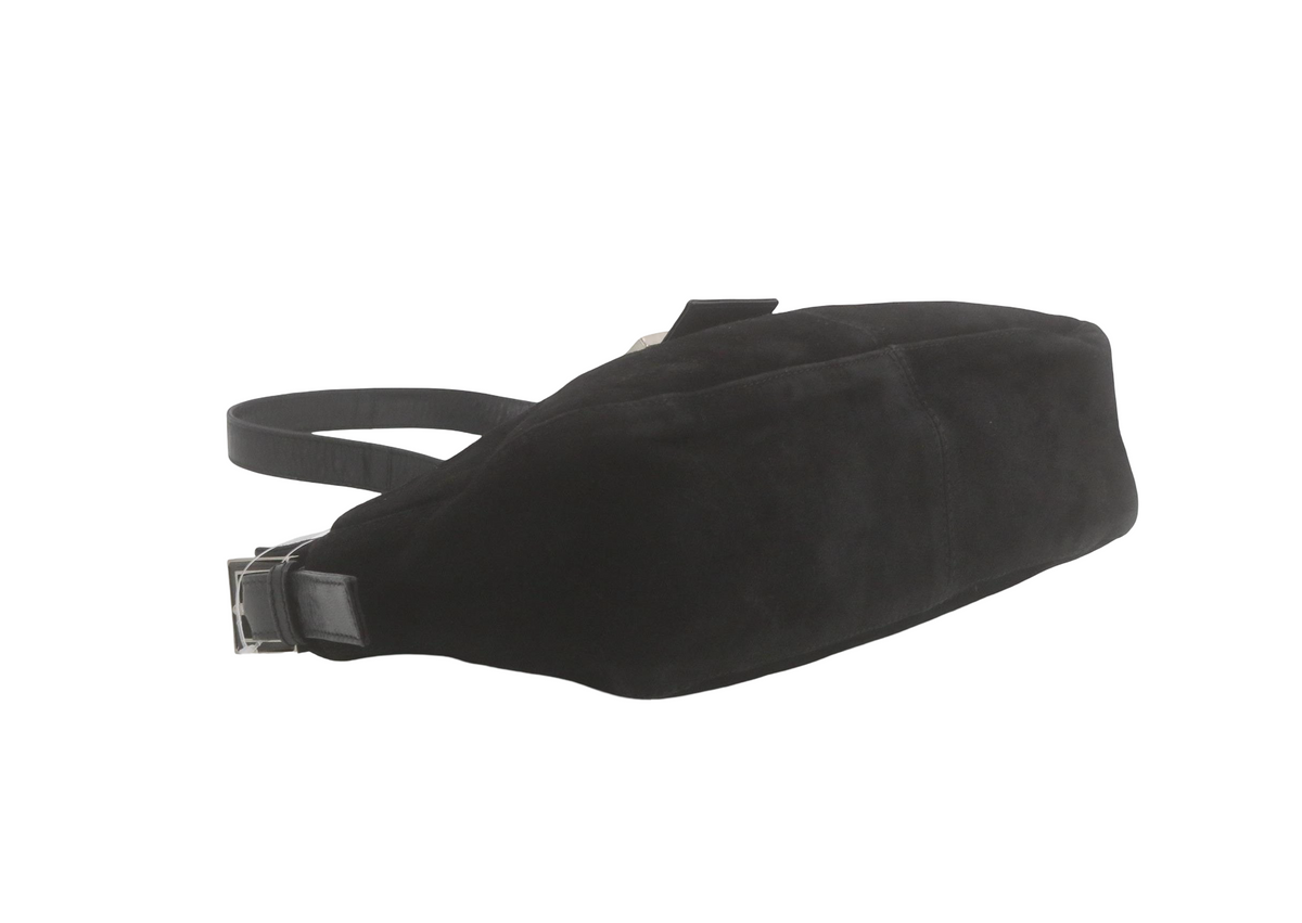 Fendi FENDI BAGUETTE SUEDE Suede noir, Black, Suede, Shoulder Bag