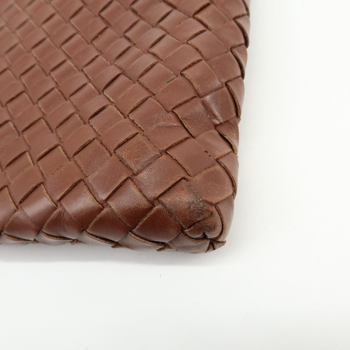 Bottega Veneta Flat Messenger Intrecciato Nappa, Brown, Leather, Handbag