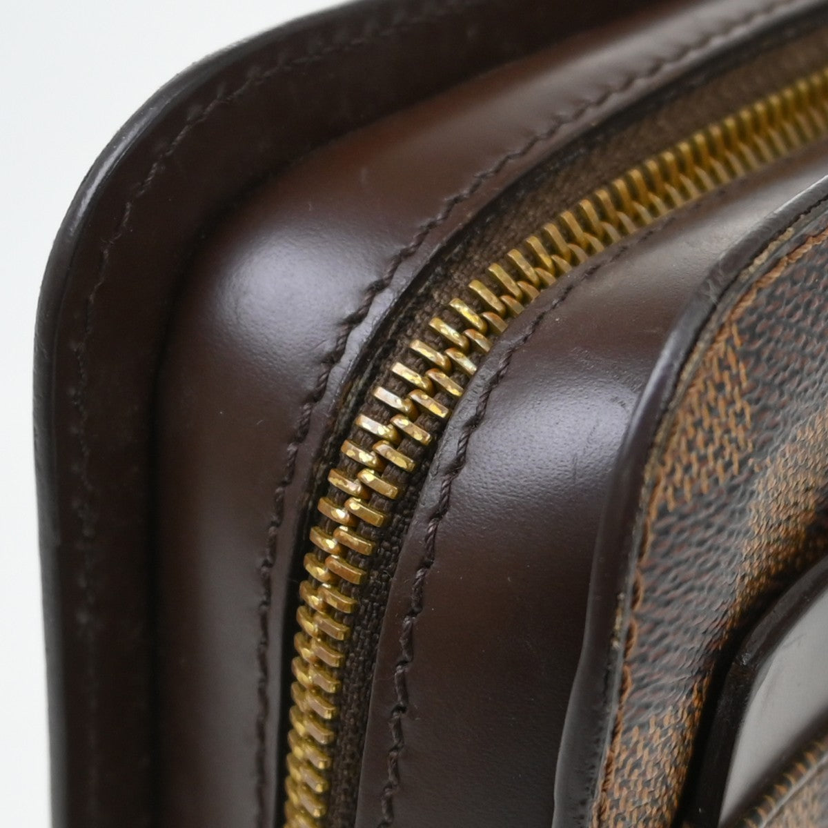 Louis Vuitton Pochette Saint Louis Damier Ebene, Brown, Canvas, Clutch