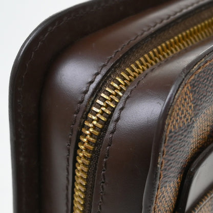 Louis Vuitton Pochette Saint Louis Damier Ebene, Brown, Canvas, Clutch