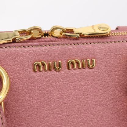 Miu Miu Madras Bowler Leather, Pink, Leather, Handbag