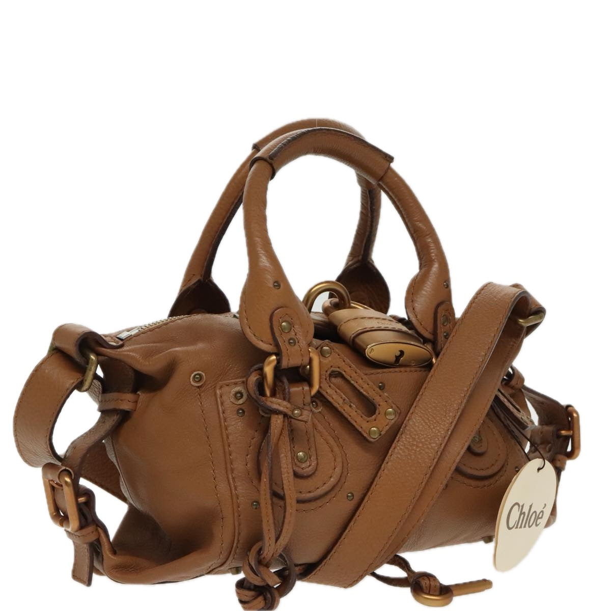 Chloé Paddington, Brown, Leather, handbag