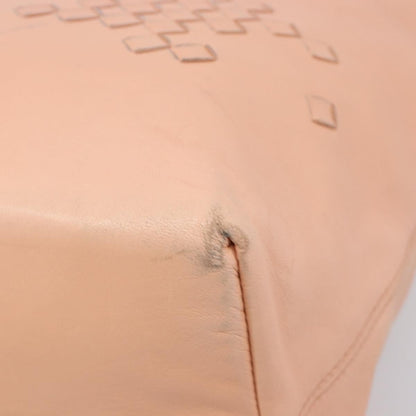 Bottega Veneta Regent Leather with Intrecciato Detail, Pink, Leather, Tote Bag