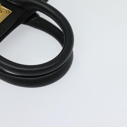 Salvatore Ferragamo Gancini, Black, Leather, handbag